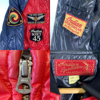 Indian Motorcycle インディアンモーターサイクル キルティング レーシングジャケット ワッペン レッド ネイビー 東洋 IM11470 Size 40 福生店