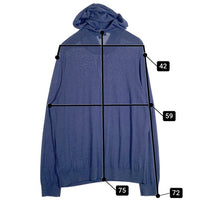 Brooks Brothers ブルックスブラザーズ シルク コットン プルオーバーニットパーカー ブルー 薄手 Size XL 福生店
