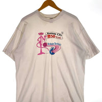90`s Pink Panther Kansas City 50 Years Tee ピンクパンサー カンザスシティー 50周年 プリントTシャツ ホワイト 1995コピーライト Size XL 福生店