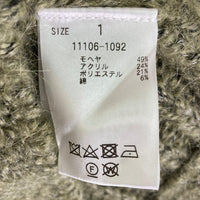 CLANE クラネ 11106-1092 カラーモヘアシャギーボリュームスリーブカーディガン カーディガン カーキ Size1 瑞穂店
