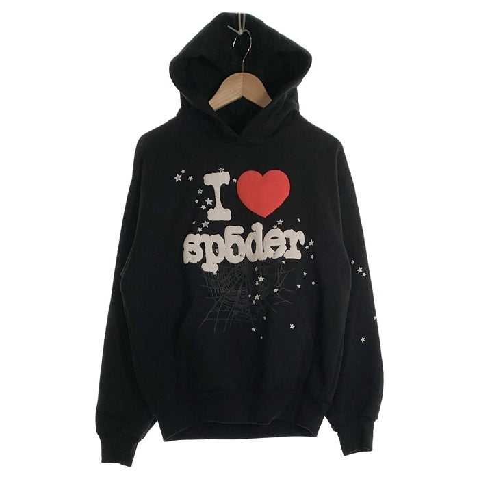 スパイダーパーカーブラック SP5DER スパイダー ウェブパーカー
