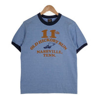 The Real McCOY'S リアルマッコイズ リンガーTシャツ プリント ブルー Size 38 福生店