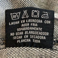 damani dada ダマーニダダ 襟レザー ジップアップ デニムジャケット インディゴ sizeXL 瑞穂店