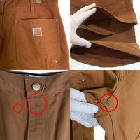 Carhartt カーハート Double Knee Duck Painter Pants ダブルニー ダック ペインターパンツ ブラウン USA製 22年B01-BRN Size 36×32 福生店
