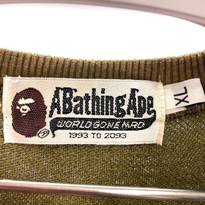 A BATHING APE アベイシングエイプ 迷彩スウェット カーキ