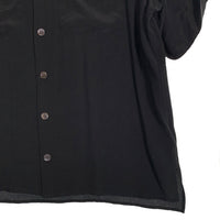 EQUIPMENT エキプモン オープンカラー シルクシャツ ブラック フラップポケット Q937-TP03881 Size L 福生店
