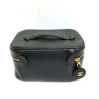 CHANEL シャネル ココマーク キャビアスキン バニティバッグ バニティポーチ メイクポーチ 化粧ポーチ ブラック 瑞穂店