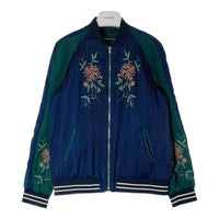 ZARA ザラ サテンスカジャン リバーシブル ネイビーxグリーン sizeS 瑞穂店