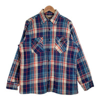 80's Frostproof フロストプルーフ チェックフランネルシャツ 中綿キルティング ブルー レッド USA製 Size L 福生店