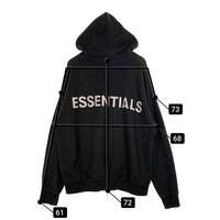 ESSENTIALS エッセンシャルズ リフレクターロゴプリント プルオーバースウェットパーカー ブラック Size L 福生店