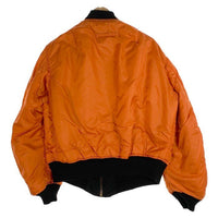 90's ALPHA アルファ MA-1 ナイロン フライトジャケット ブラック USA製 IDEAL Size XL 福生店