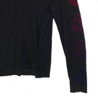 MONCLER モンクレール LS T-SHIRT 袖ロゴ ロンT ロングスリーブ 長袖 Tシャツ ブラック 38938625EGFC Size S 福生店