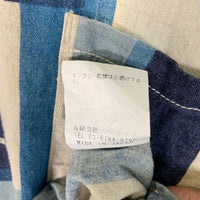Starry Gate スターリーゲート ジェラード リネン コットン オープンカラーチェックシャツ 半袖 ブルー ホワイト Size L 福生店