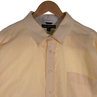 00's TOMMY HILFIGER トミーヒルフィガー ストライプ ボタンダウンシャツ イエロー 2 Size XXL 福生店