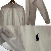 Ralph Lauren ラルフローレン CLASSIC FIT コットン ボタンダウンシャツ 長袖 ホワイト Size XL 福生店