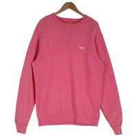 STUSSY ステューシー コットン クルーネックスウェット ピンク Size M 福生店