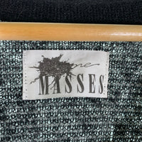 MASSES マシス アーガイル ウールニットカーディガン アクリル ナイロン ブラック グレー Size M 福生店