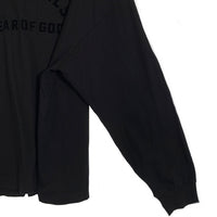 FOG ESSENTIALS エッセンシャルズ フロントアーチラバーロゴプリント モックネック ロングスリーブTシャツ ブラック Size M 福生店