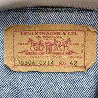 Levi’s リーバイス 70506-0214 USA製 ボタン裏523 トラッカージャケット Gジャン インディゴ size42 瑞穂店