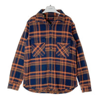 UES ウエス 猫目ボタン ヘビーネルシャツ ブラックxオレンジ size5 瑞穂店