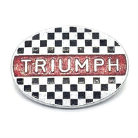 TRIUMPH トライアンフ ピンバッジ ピンズ オーバル型 チェッカーフラッグ AVIAKIT 福生店