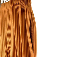 HOMME PLISSE ISSEY MIYAKE オムプリッセイッセイミヤケ SAMPLE品 プリーツ クロップドワイドパンツ テラコッタ size3 瑞穂店