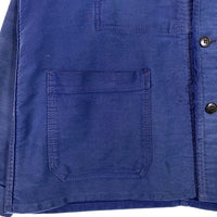 70's モールスキン French Work Jacket フレンチ ワーク ジャケット ブルー Size XL相当 福生店