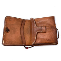 Koudelka Leather クーデルカレザー コンチョ付き サドルレザー 二つ折り財布 ブラウン 瑞穂店