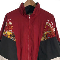 doublet ダブレット BREAK UP EMBROIDERY TRACK JACKET ナイロン トラックジャケット レッド ブラック ホワイト Size - 福生店