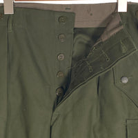 スウェーデン軍 1970 M-59 フィールドパンツ カーゴ 裾ベルト オリーブ Size D100 福生店