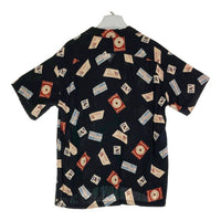 PINK HOUSE ピンクハウス プリント レーヨン 半袖シャツ ブラック size- 瑞穂店