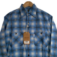 SUBCULTURE サブカルチャー COTTON PRINT SHIRT 長袖 コットン プリント シャツ ブルー Size 3 福生店