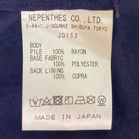 Needles ニードルズ JO153 C.O.B.One-Up Shirt-Burnout velvet 長袖 ベルベット オープンカラーシャツ パープル sizeM 瑞穂店