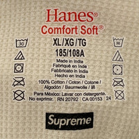 SUPREME シュプリーム 24AW Hanes ヘインズ Bones Thermal Crew ボーンサーマルクルー ロングスリーブ ホワイト Size XL 福生店