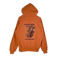 Schott ショット THE EMPIRE STATE プリント スウェットパーカー オレンジ 782-3231005 Size M 福生店
