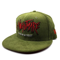 NEW ERA ニューエラ A NIGHTMARE on Elm Street エルム街の悪夢 59FIFTY ベースボールキャップ コーデュロイ モスグリーン Size 7 1/2 (59.6cm) 福生店
