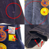 NATIONAL FFA ファーマーズ コーデュロイジャケット アメリカ国立農業大学 オハイオ州 チェーンステッチ ネイビー Size 44 福生店