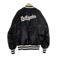 ALPHA アルファ New Era MLB LA Dodgers ニューエラ ロサンゼルスドジャース MA-1 フライトジャケット リバーシブル ブラック カモフラージュ Size 2XL 福生店