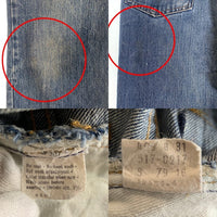 70's Levi's リーバイス 517-0217 ブーツカット デニムパンツ インディゴ トップ裏16 TALON42 閂黒 Size 36×30 福生店