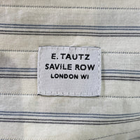E.TAUTZ イートウツ バンドカラー コットン ストライプシャツ オーバーサイズ クリーム GKG-58310-B Size S 福生店