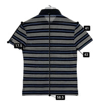 BURBERRY BLACK LABEL バーバリーブラックレーベル コットンボーダーポロシャツ ブラック BMV03-901-09 Size 1 瑞穂店