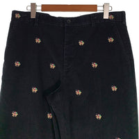 Brooks Brothers ブルックスブラザーズ コーデュロイパンツ サンタクロース刺繡 総柄 ブラック Size 38 福生店