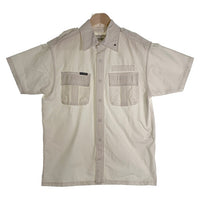 CORE FIGHTER コアファイター リップストップ コットン 半袖ミリタリーシャツ ホワイト Size M 福生店