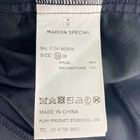MAISON SPECIAL メゾンスペシャル ストレッチ フレアパンツ ブラック ナイロン 21241465809 Size 36 瑞穂店