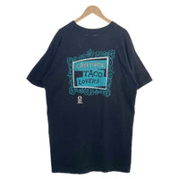 90's TACO BELL タコベル GREETINGS TACO LOVERS プリントTシャツ ブラック FRUIT USA製 Size XXL 福生店