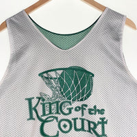 SAXON KING of the COURT バスケットボール バスケ タンクトップ ホワイト グリーン カナダ製 Size XL 福生店