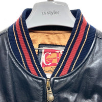 G-Ⅲ AND Carl Banks ジースリーアンドカールバンクス San Francisco 49ERS 刺繍 レザーブルゾン ブラック×レッド sizeL 瑞穂店