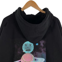 QUARTER SNACKS クウォータースナックス バックプリント プルオーバースウェットパーカー ブラック Size XL 福生店