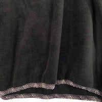 Calee キャリー ドロップショルダー フリース クルーネックトレーナー ブラック Size L 福生店