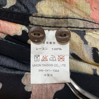 HOUSTON ヒューストン 唐獅子 旭日旗タグ 半袖 アロハシャツ ブラック Size L 福生店